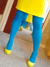 Lores BLUE AZZURO ITALIAN Tights 60D Matte Opaque SIZE 2 small