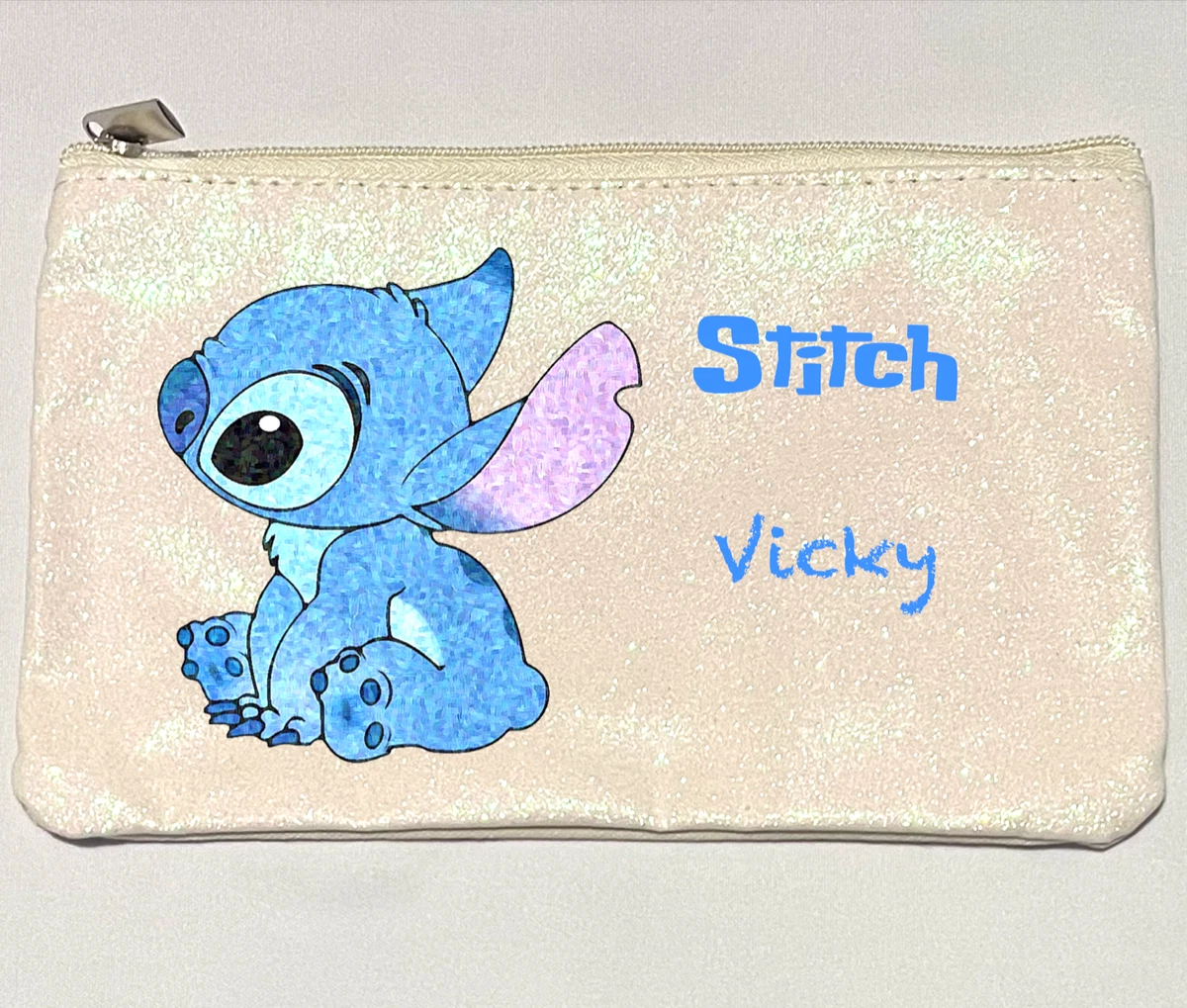 Personalised Glitter Purse Make Up Bag Disney Lilo and Stitch Dumbo Ariel Gizmo