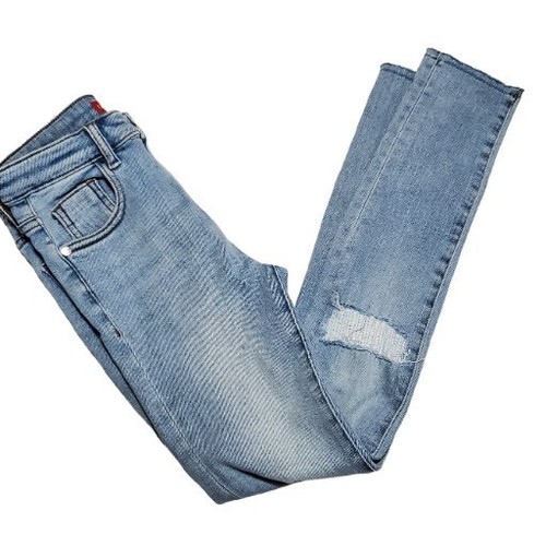 Kids Guess Mr Zuley Skinny Jeans Light Destroyed Style Size 10 Adjustable Waist - Picture 6 of 14