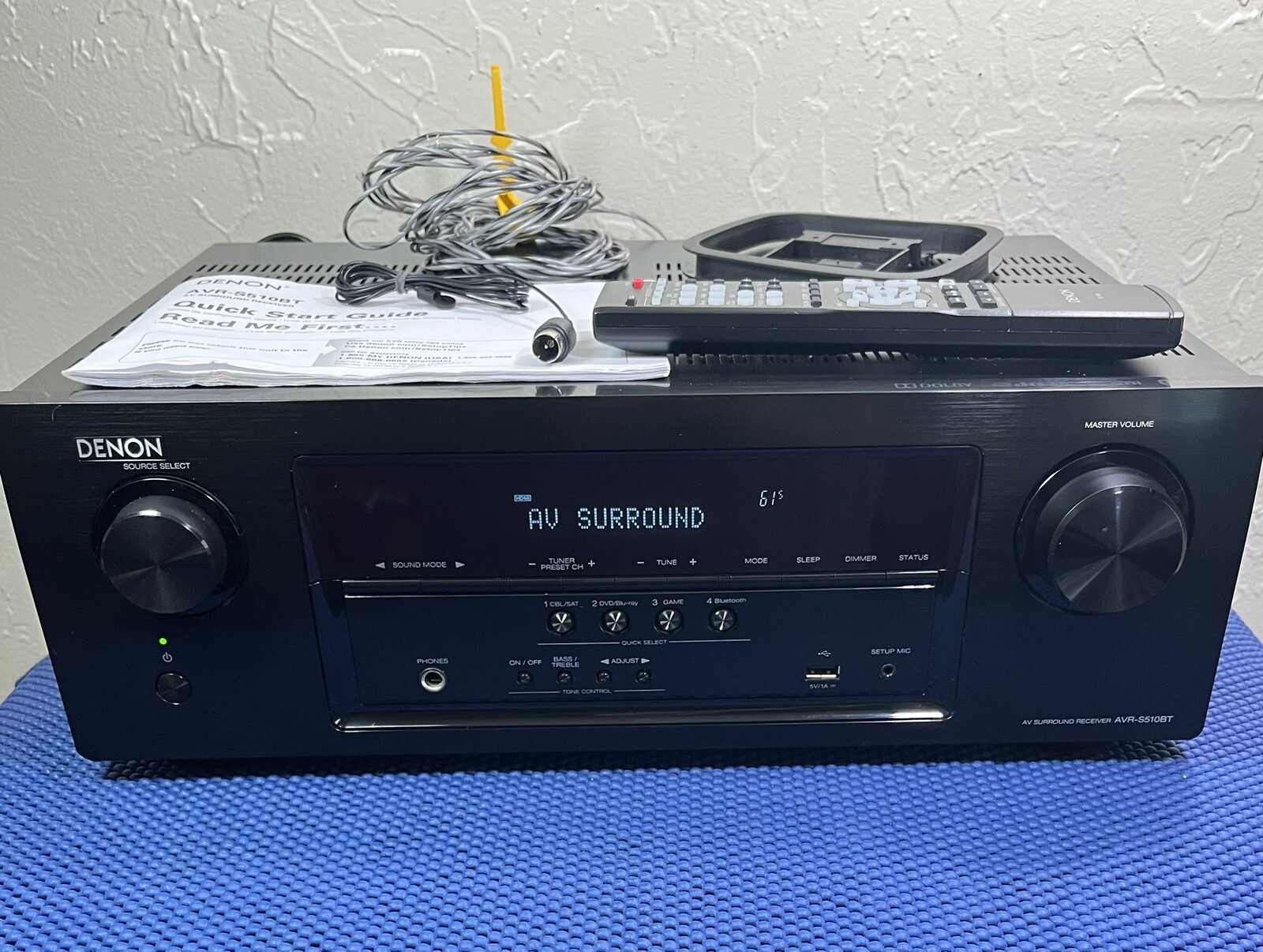 Denon AVRS510BT 5.2 Channel Full 4K Ultra HD AV Receiver