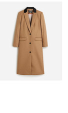 J.crew $450 Petite Alfie Topcoat Italian Wool Blend Brown Size P0 Bu164