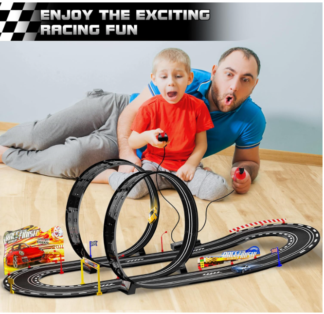 Electric HighSpeed Slot Car Race Track Sets 143 Scale Dual Race Track