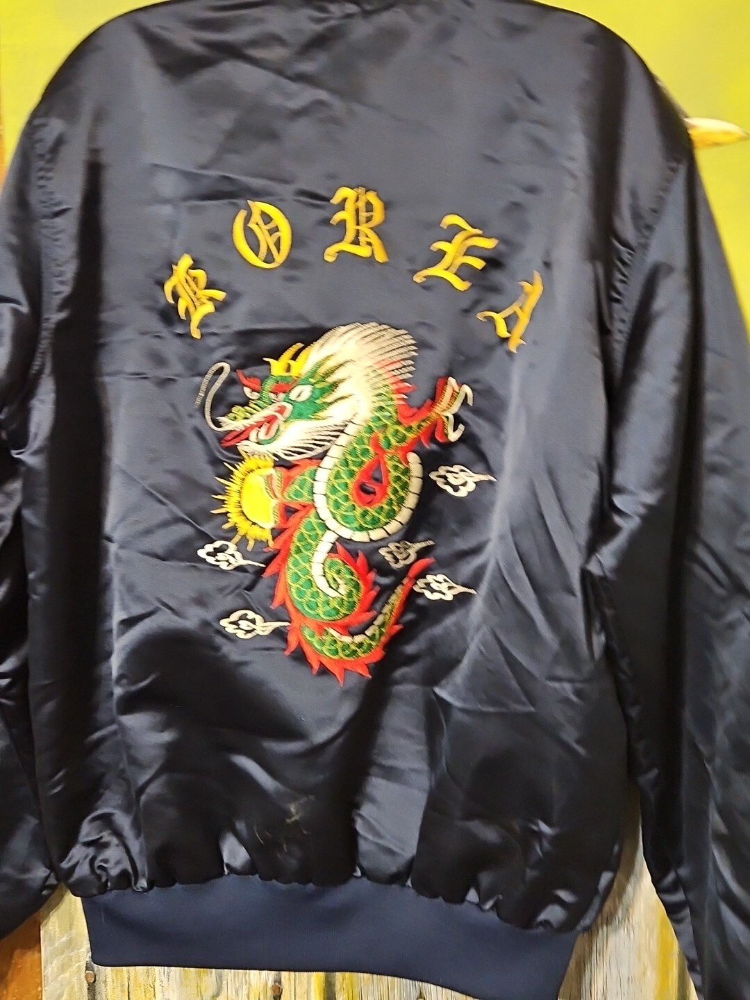 2 Vintage Embroidered Dragon Bomber Jackets Korea… - image 2