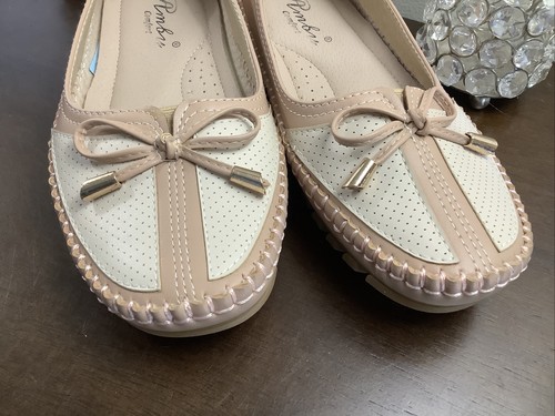 Mocasines planos sin cordones Ambu cómodos para mujer talla 6,5 Linda desnuda - Imagen 5 de 21