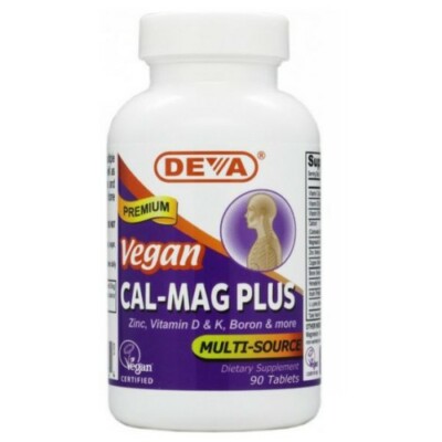 Vegan, Cal-Mag Plus  90 Tab By Deva Vegan Vitamins