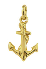 Anker Anhänger Echt Gold 333 Gelbgold Schiffsanker mit Seil Maritim Seemann Neu