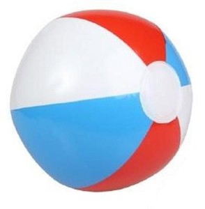 red white and blue beach balls