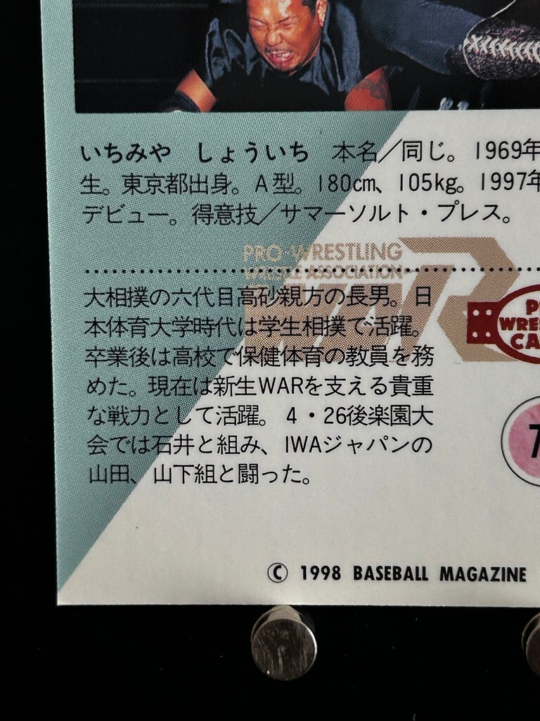 Shoichi Ichimiya Pro Wrestling Card 79 Professional Japanese