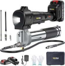TASKSTAR Electric Grease Gun, 10000 PSI Super Efficient Battery Powered Grease G