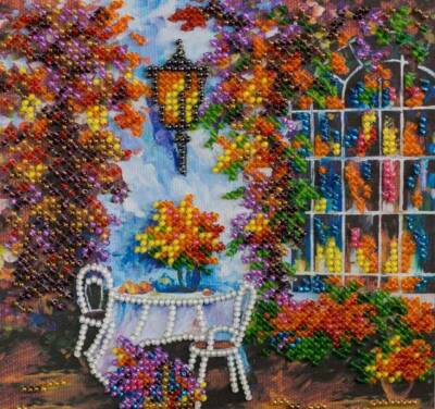 Mini Bead embroidery kit Autumn mood DIY Embroidery Kit beadwork pattern