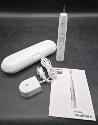 USED Philips HX686W Sonicare Perfect Clean Rechargeable Toothbrush Charger Case