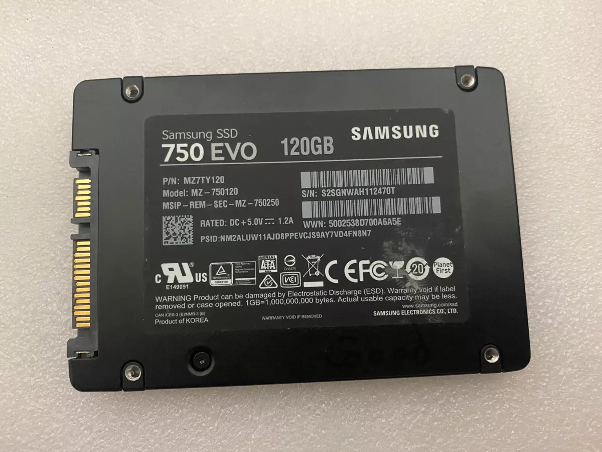 Samsung SSD EVO 120GB MZ7TY120 2.5&#034; MZ-750120 SATA Solid State Drive |