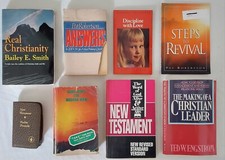 Lot of 8 Christian Books Non-Fiction Bible Christianity Dobson, Robertson, Smith
