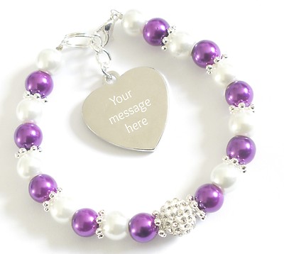 Personalisiertes Armband Bauchspeicheldrüsenkrebs Bewusstsein mit Gravur Charity Spendenaktion