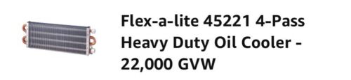 Enfriador de aceite de alta resistencia Flex-a-lite 45221 4 pasos - 22.000 PBV - Imagen 1 de 1