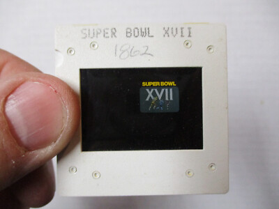 Vintage 1980's Super Bowl XVII logo Negative Slide 2 Inches NICE