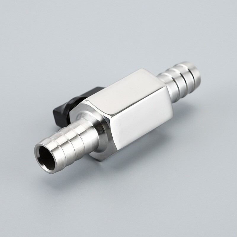 10mm Mini-Kugelhahn Aus Edelstahl 304 – Absperrventil Mit Schlauchtülle & Griff Für Wasser, Gas, Öl & Kraftstoff