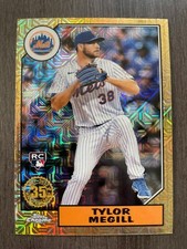 2022 Topps Silver Pack Tylor Megill 1987 Mojo Chrome Refractor RC Rookie T87C-22