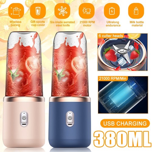 400ML Electric Mini Juice Maker Portable Blender Smoothie Juicer Fruit