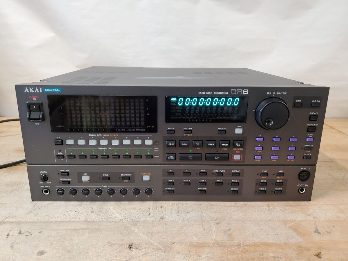 AKAI DR8HD ハードディスクレコーダー Great Condition Akai DR8 Multi Track Hard Disk HDD Recorder