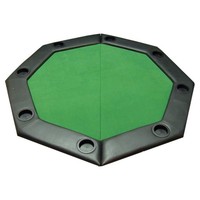Padded Felt Top Octagon Folding Poker Table Top With Cup Holders In Green Padded Felt Top Octagon Folding Poker Table Top With Cup Holders In Green