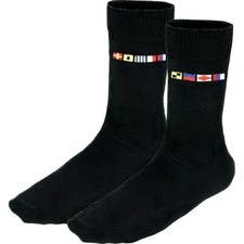 Marine Theme Flag signs Black Smart Socks RIB Boat Yacht (Size 6 to 11) Quality