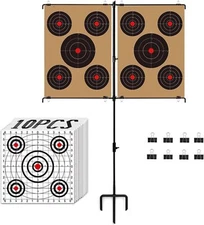 Adjustable Shooting Target Stand with 10pcs Papers for A-Target 
