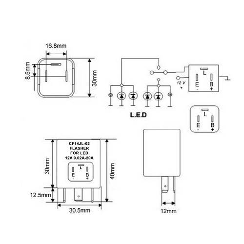 12V For VW BEETLE T2 T25 T4 ELECTRONIC INDICATOR FLASHER CLICKING RELAY - Picture 6 of 6