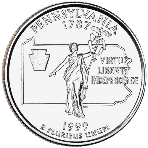 1999 P Pennsylvania Quarter 50 State UNCIRCULATED 2nds READ Desc FREE Comb Ship