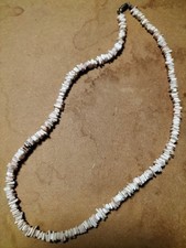 Native American Caltrop Necklace Navajo/Zuni Heishi 44in Vintage Used