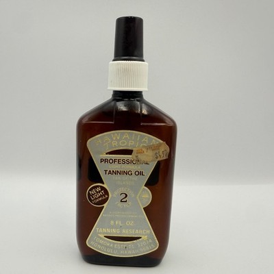 Vintage Hawaiian Tropic Professional Tanning Oil 8oz Bottle SPF 2