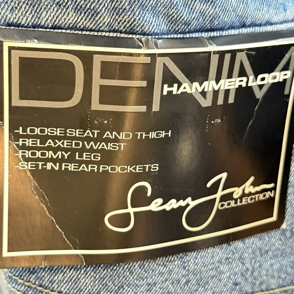 VTG Sean John Jeans 40 Blue Baggy Wide Leg Hip Hop Rap Skater