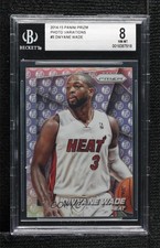 2014-15 Panini Prizm Short Prints Silver Prizm Dwyane Wade #3 BGS 8 HOF 3hd