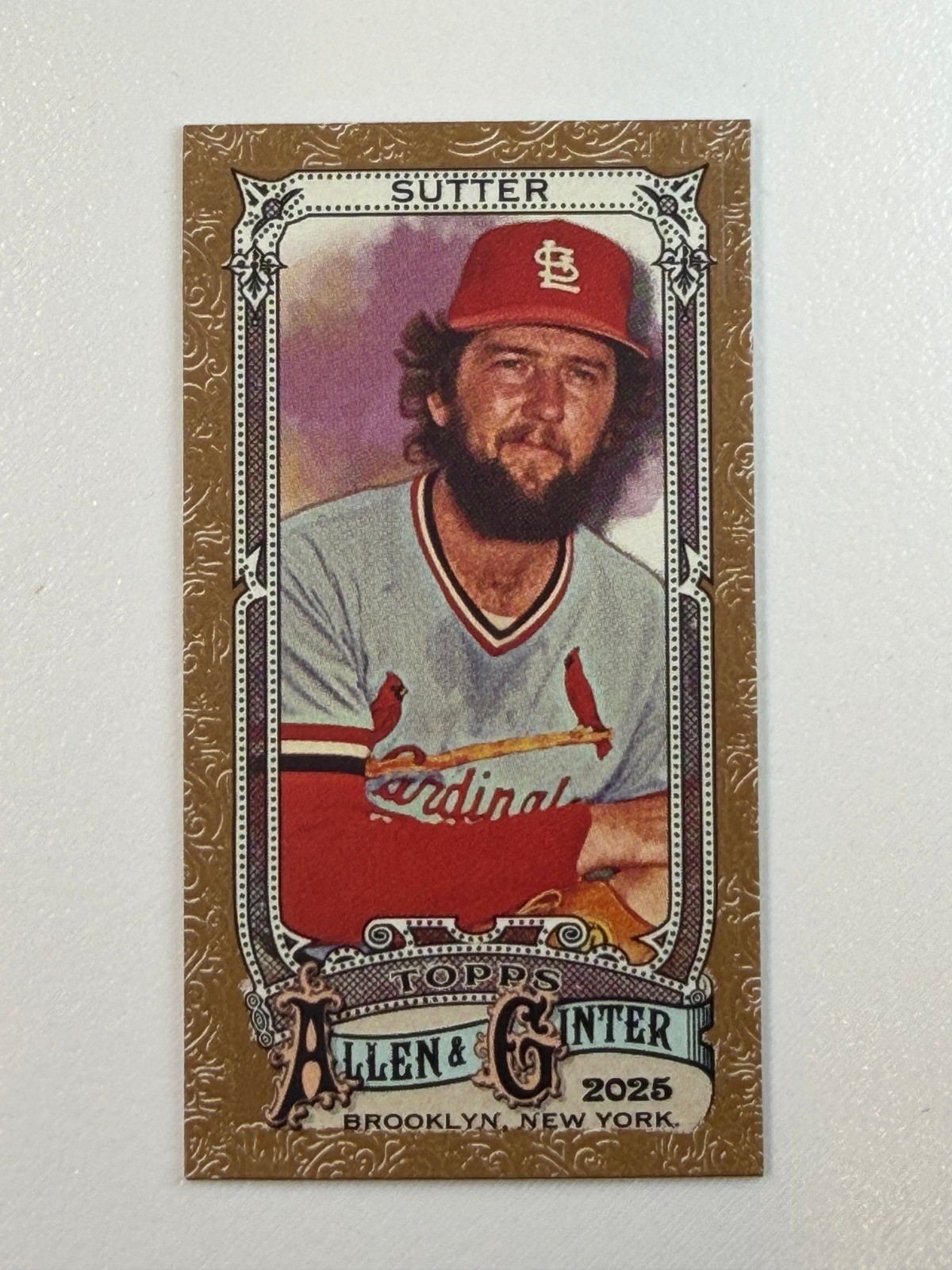 2025 Topps Allen & Ginter - Mini Bruce Sutter Gold Border #313