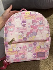 Loungefly Hello Kitty Kawaii Convertible AOP Mini Backpack Sanrio