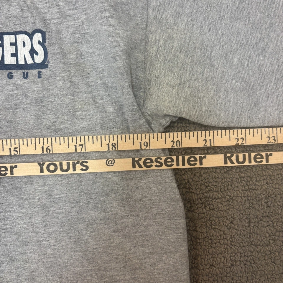 Vintage Nike Shirt Mens Medium Grey Crewneck Center Swoosh LA Avengers Worn 90s Foto 4 de 4