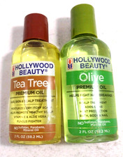 Hollywood Beauty Tea Tree Oil 2 oz  Olive Oil 2 oz Hair  Scalp Treatment D9