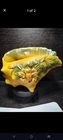 Roseville USA Vintage Art Pottery Gold and Green Conch Shell Peony #436