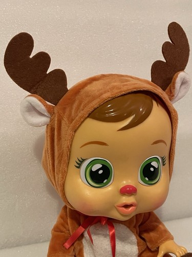 Cry Babies RUTHY Rentier Baby Puppe Weihnachten Limited Edition Real Tears - Bild 2 von 7