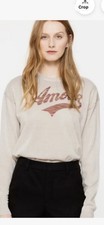 Zadig and Voltaire Women's Amour Marino Extra Fine Light Wieght Sweater M