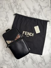 FENDI monster eyes belt bag. two tone, silver hardware.