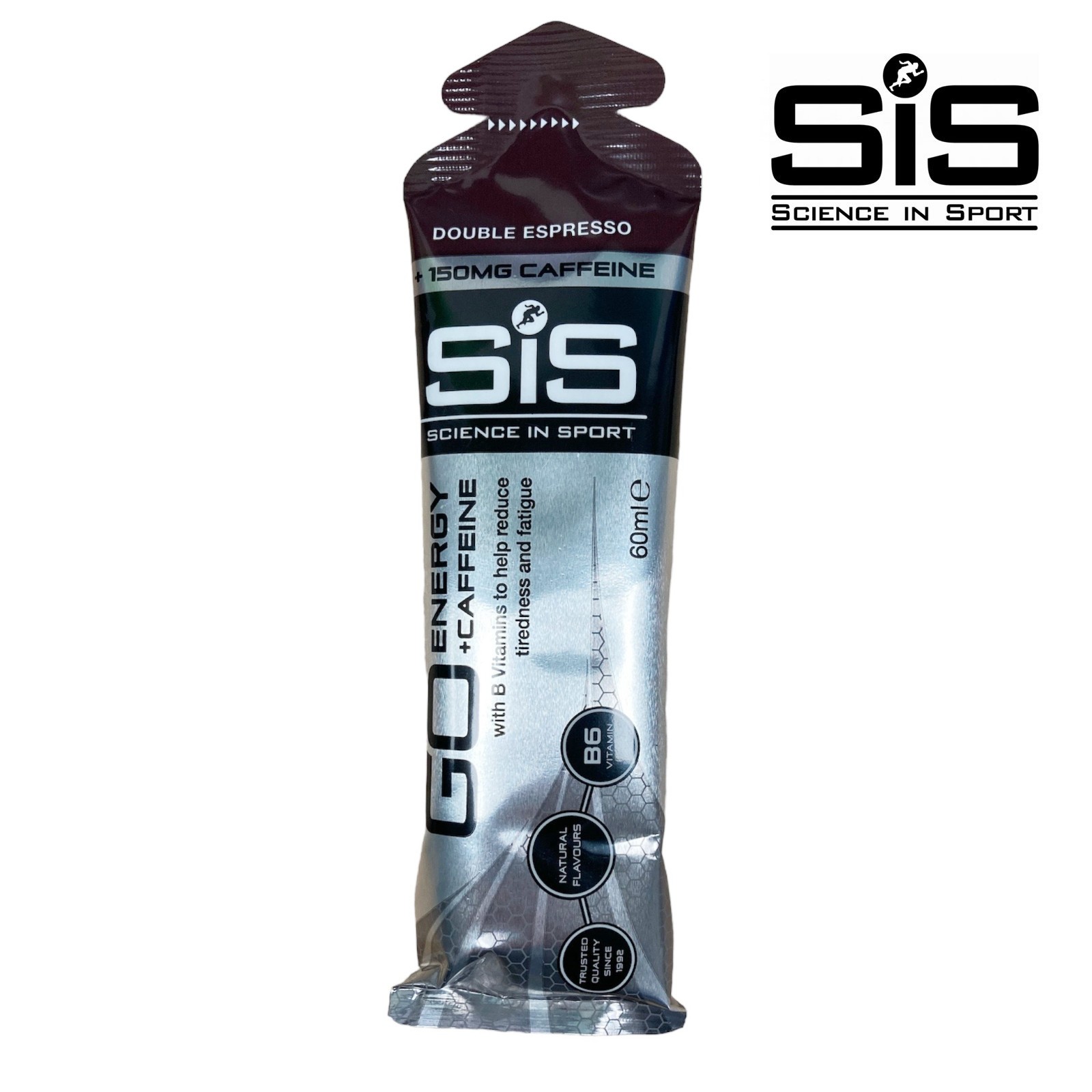 Sis Go Plus Caffeine Double Espresso Energy Gel 60ml Tube Sachet