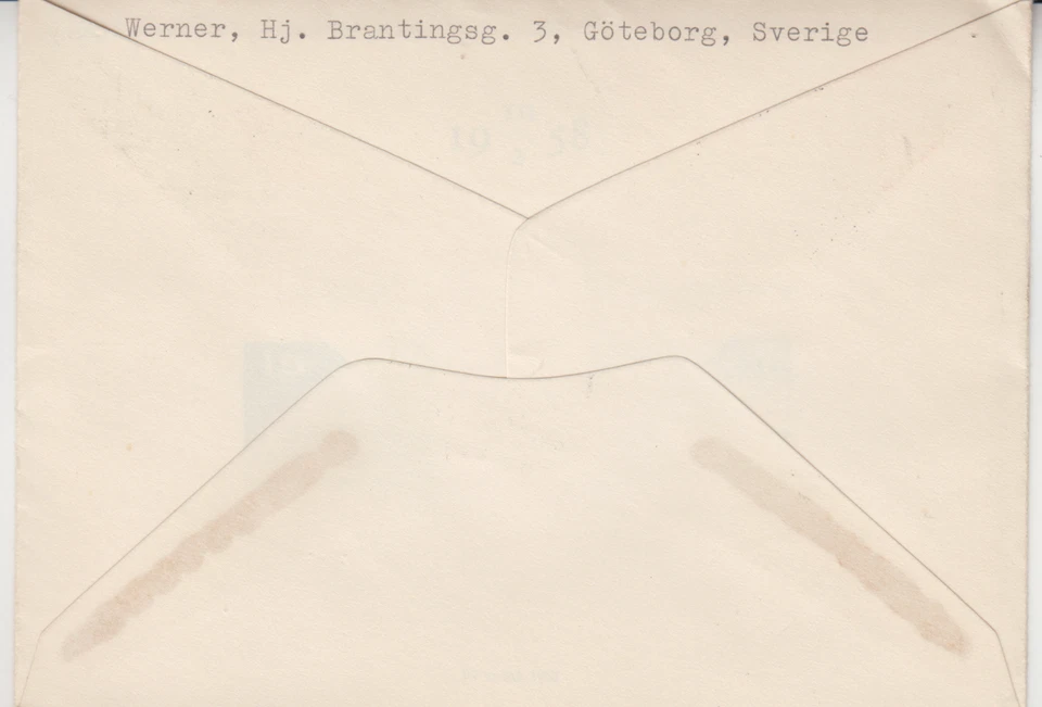 SWEDEN : 1958   COVER - SCOTT #  520 - 521-522-523 - Image 2 of 2