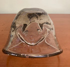 Vintage Murano Controlled Bubble Art Glass Handblown Folded Leaf Dish — photo 10