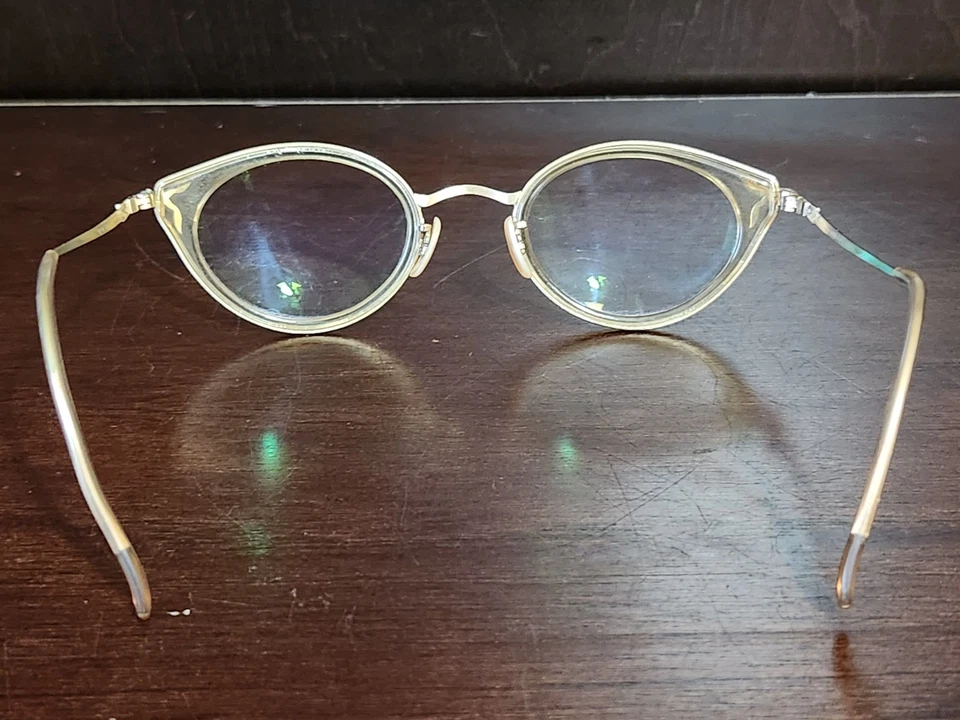 Vintage Feminino Oliver Peoples OP 98 R/BG Oval Antigo Ouro Escovado SOMENTE QUADROS - Imagem 4 de 4