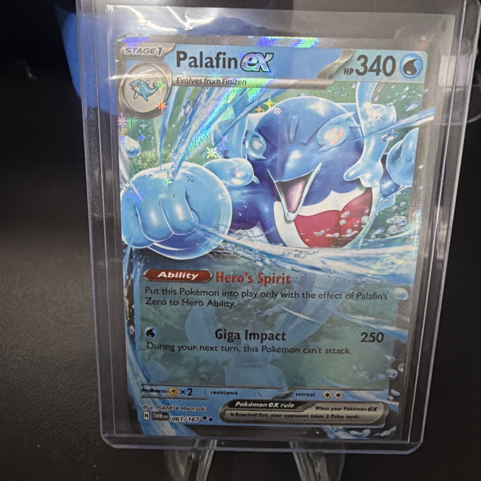 Palafin EX 061/167 Twilight Masquerade Double Rare Pokémon TCG Card Nm 