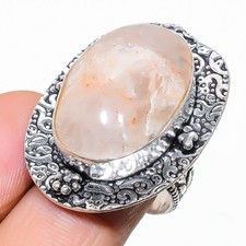 Sunstone Gemstone Handmade 925 Sterling Silver Jewelry Ring Size 7 c114