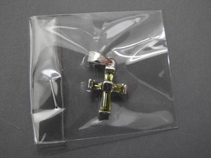 STERLING SILVER CROSS  faceted stones cz Christian symbol peridot or green cz