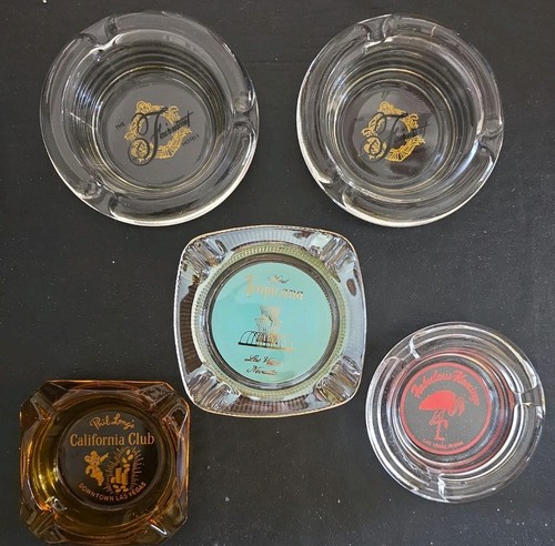 5 Vintage Casino Hotel Las Vegas Ashtrays
