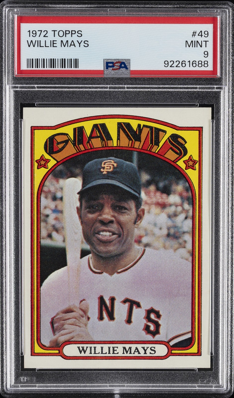 1972 TOPPS #49 WILLIE MAYS PSA 9